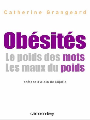 cover image of Obésités Le poids de mots. Les maux du poids